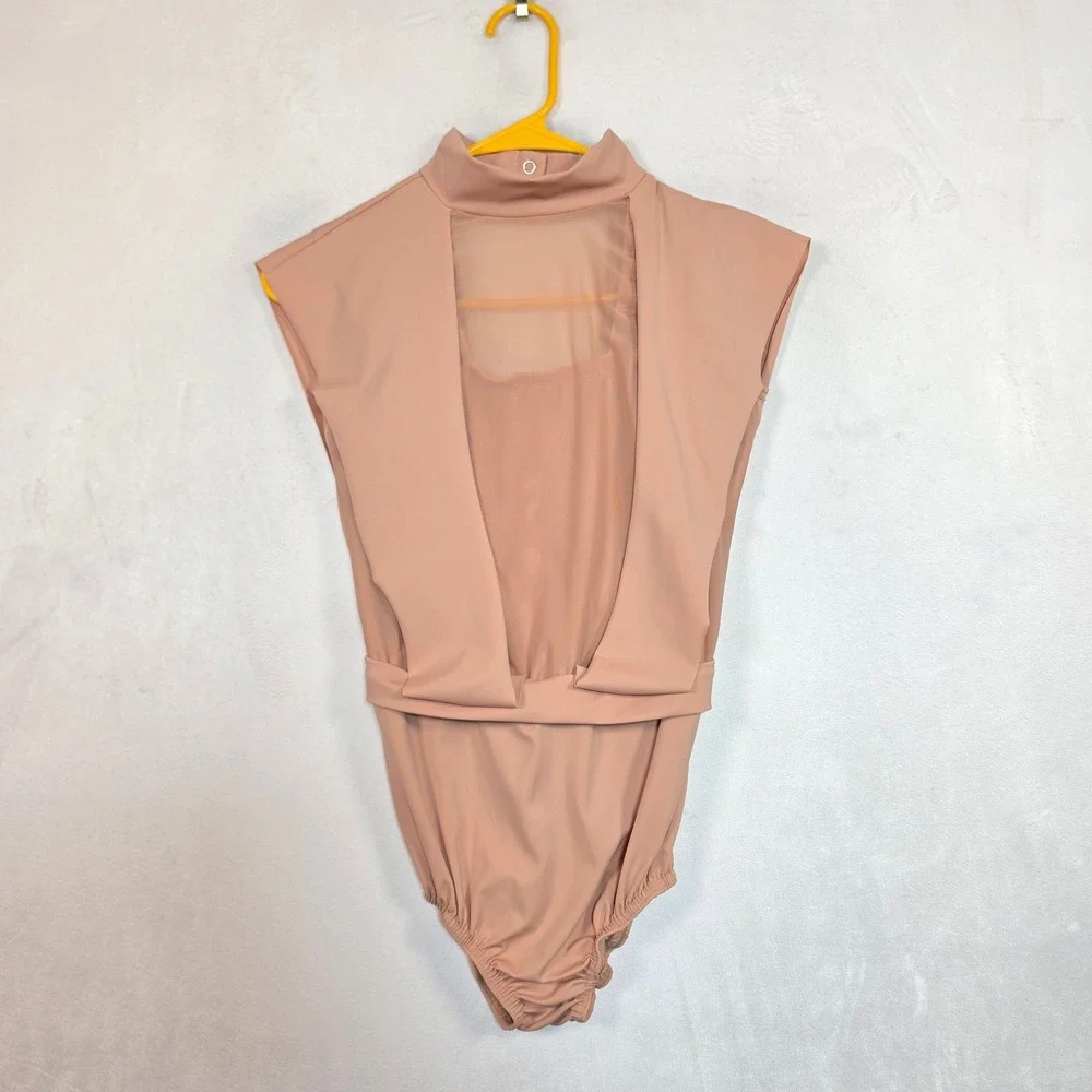 Vintage Kelle Dance Costume Women's M S Peach Sheer Lyrical Ballet Contemporary
